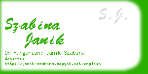 szabina janik business card